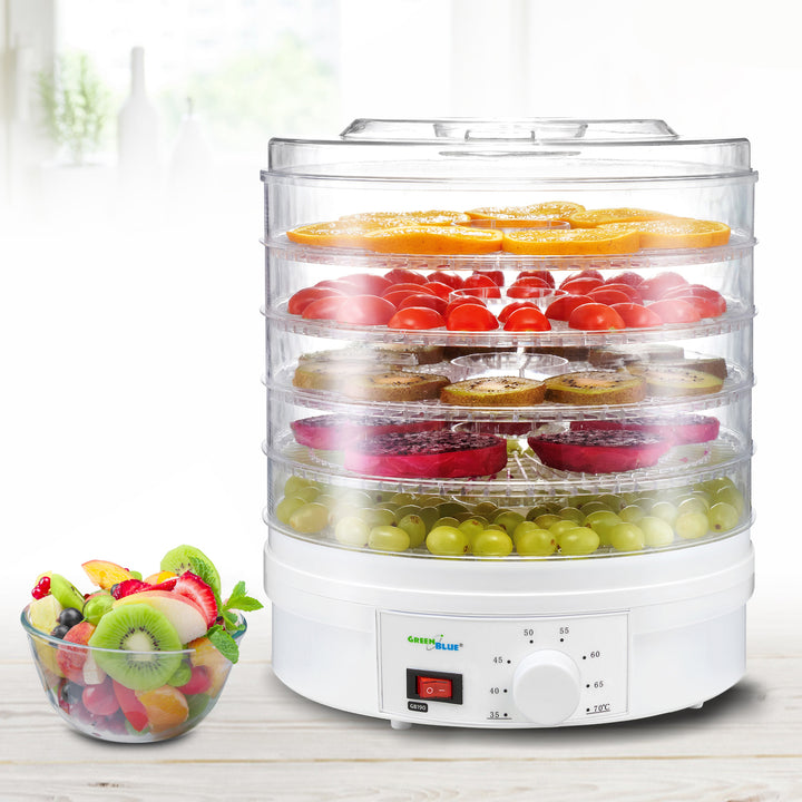 Déshydrateur alimentaire séchoir pour fruits, légumes et champignons GreenBlue GB190