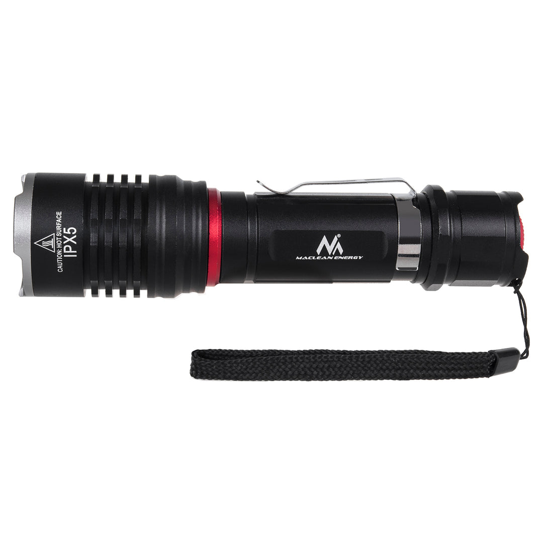 Lampe torche à LED avec support de vélo et 3 modes d'éclairage 10W 800 IPX5 Maclean MCE220 Cree