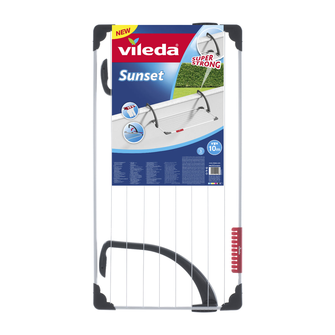 Séchoir à linge de balcon  avec bras durables Vileda Sunstet