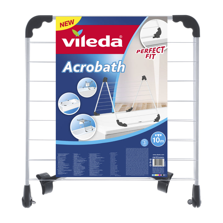 Séchoir à linge de bain articulations réglables Vileda Acrobath