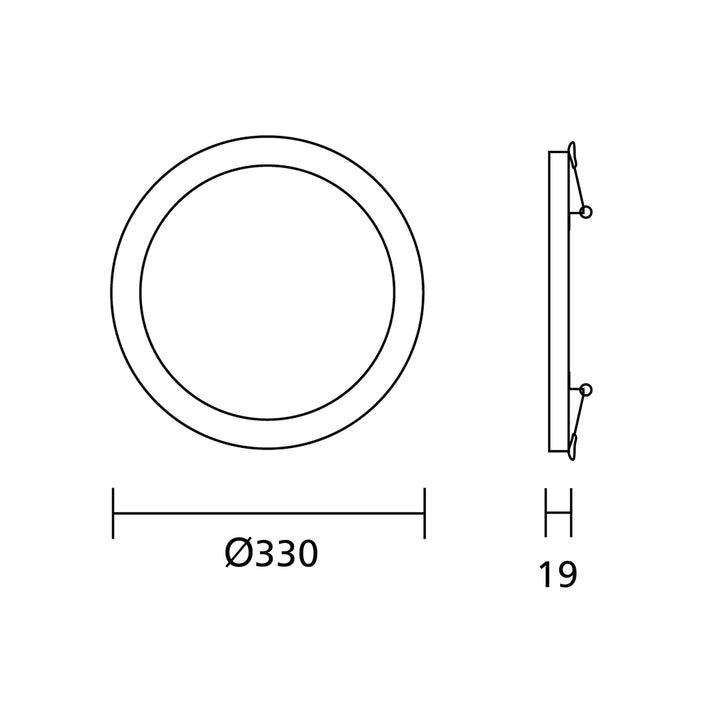 Capteur LED avec température couleur réglable 30W WW 3000K + NW 4000K + CW 6000K Plafonnier Design Super Slim 19mm