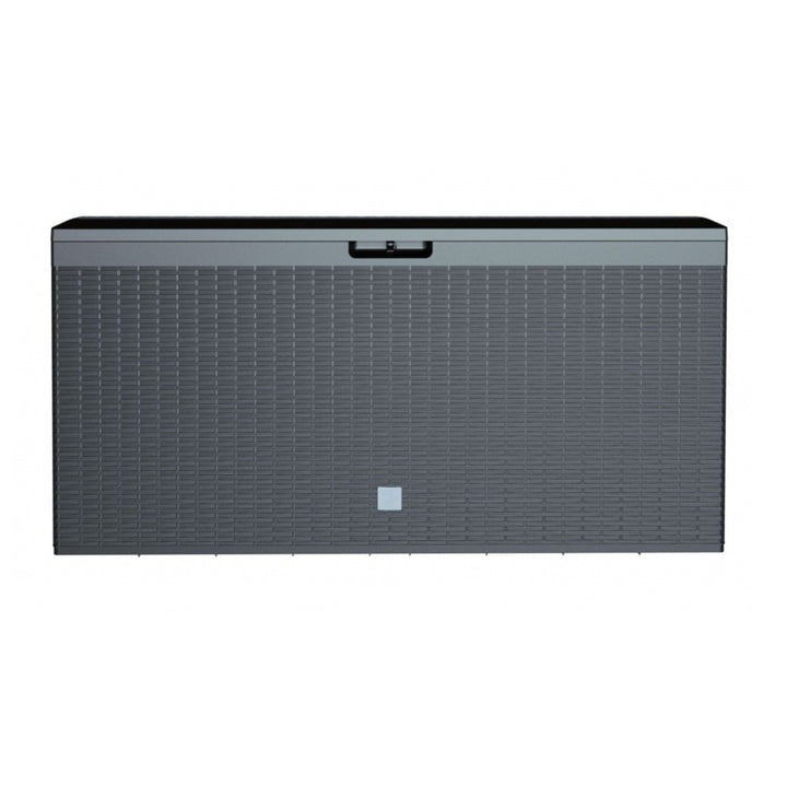 Coffre de jardin Boxe Rato Plus 290L anthracite, siège boite de rangement coffre
