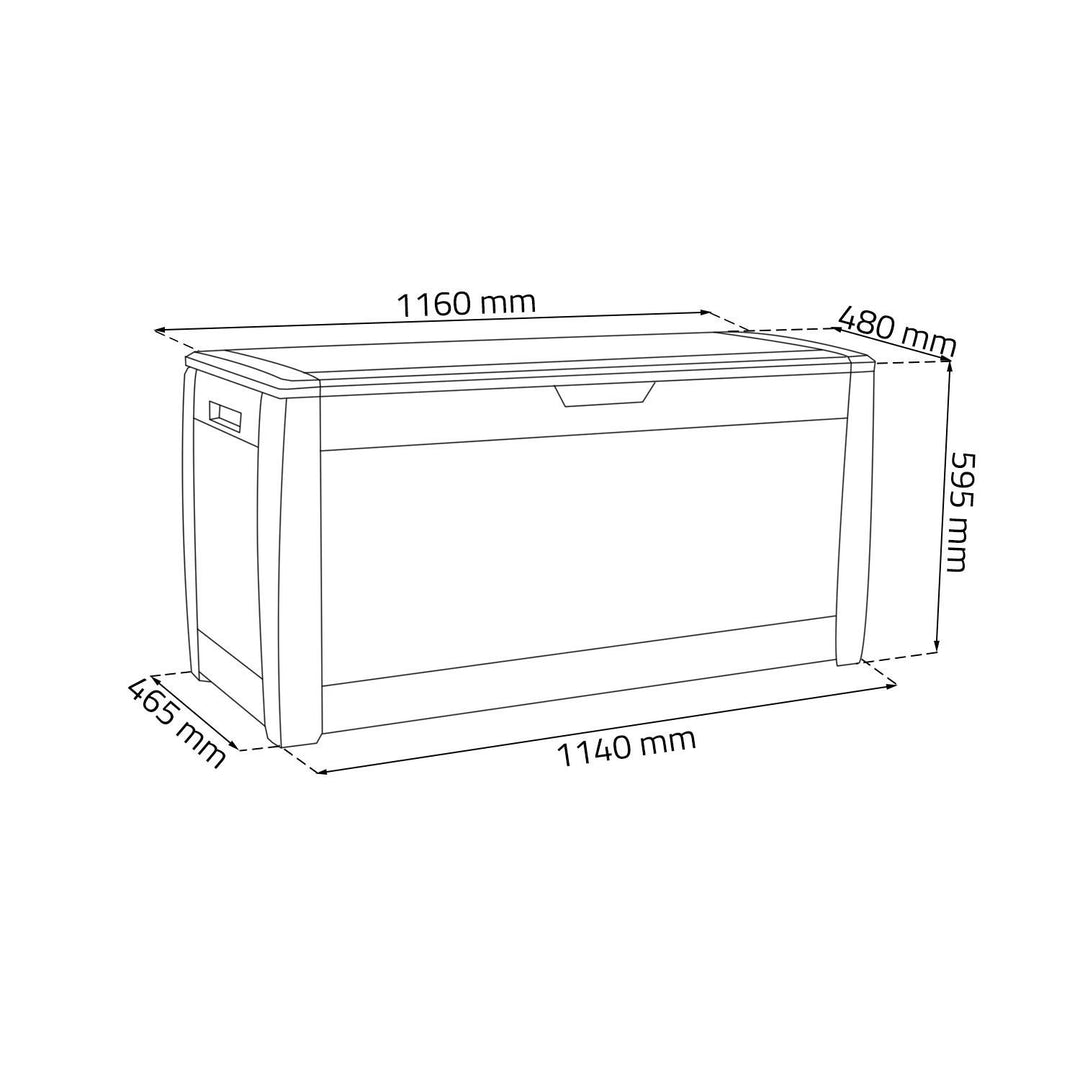 Jardinière Prosperplast Coffret Boxe Rato Boite de rangement 310L Anthracite