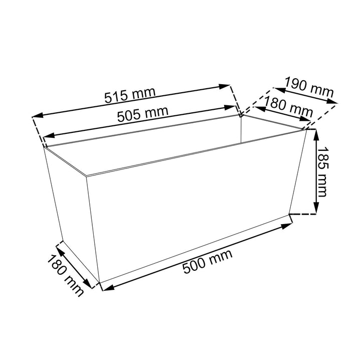 Pot de fleurs avec insert Prosperplast Rato DRTC500 440U umbra 17L
