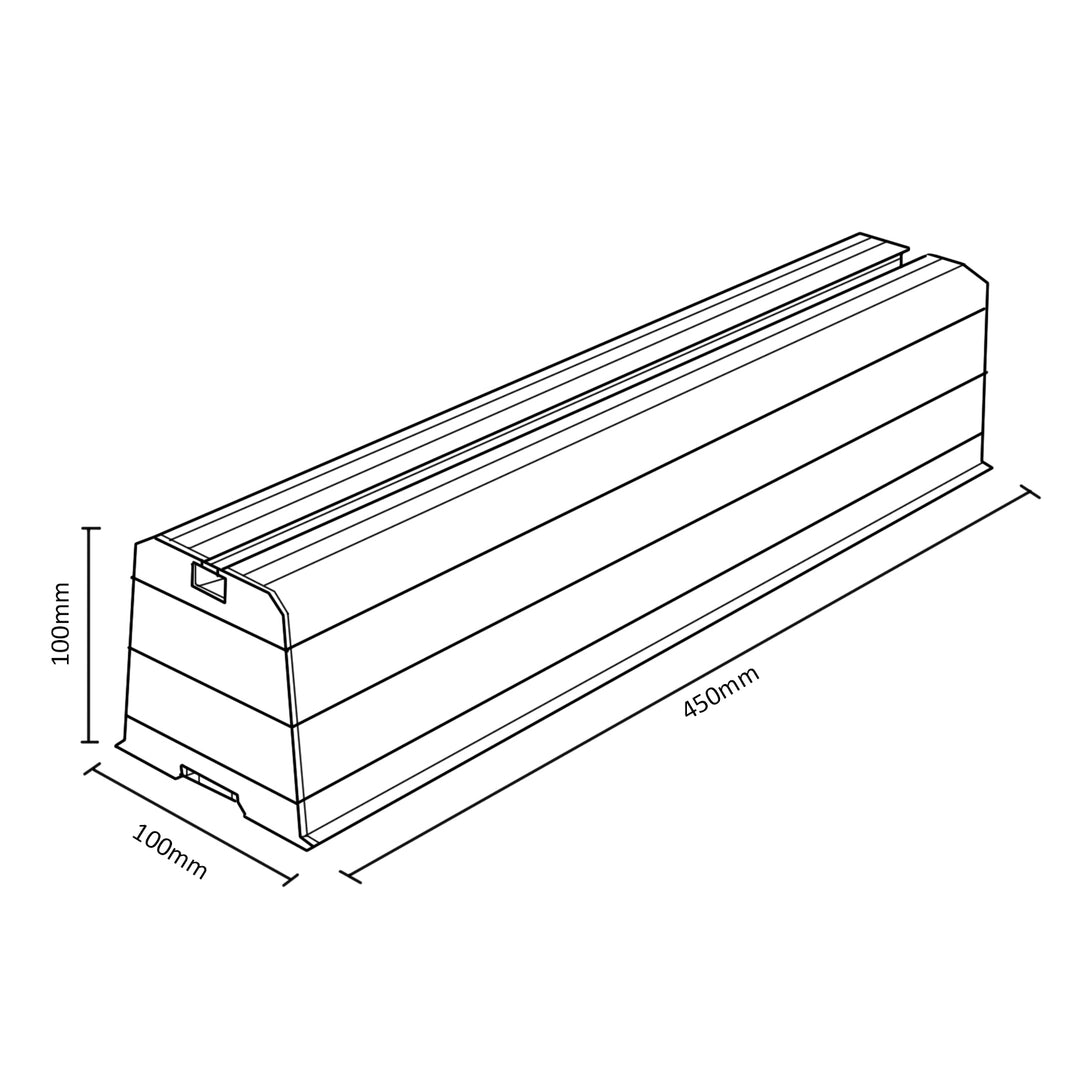 Support de base pour climatiseur 100 kg longueur des bras de 450 mm 2 pièces Maclean MC-863