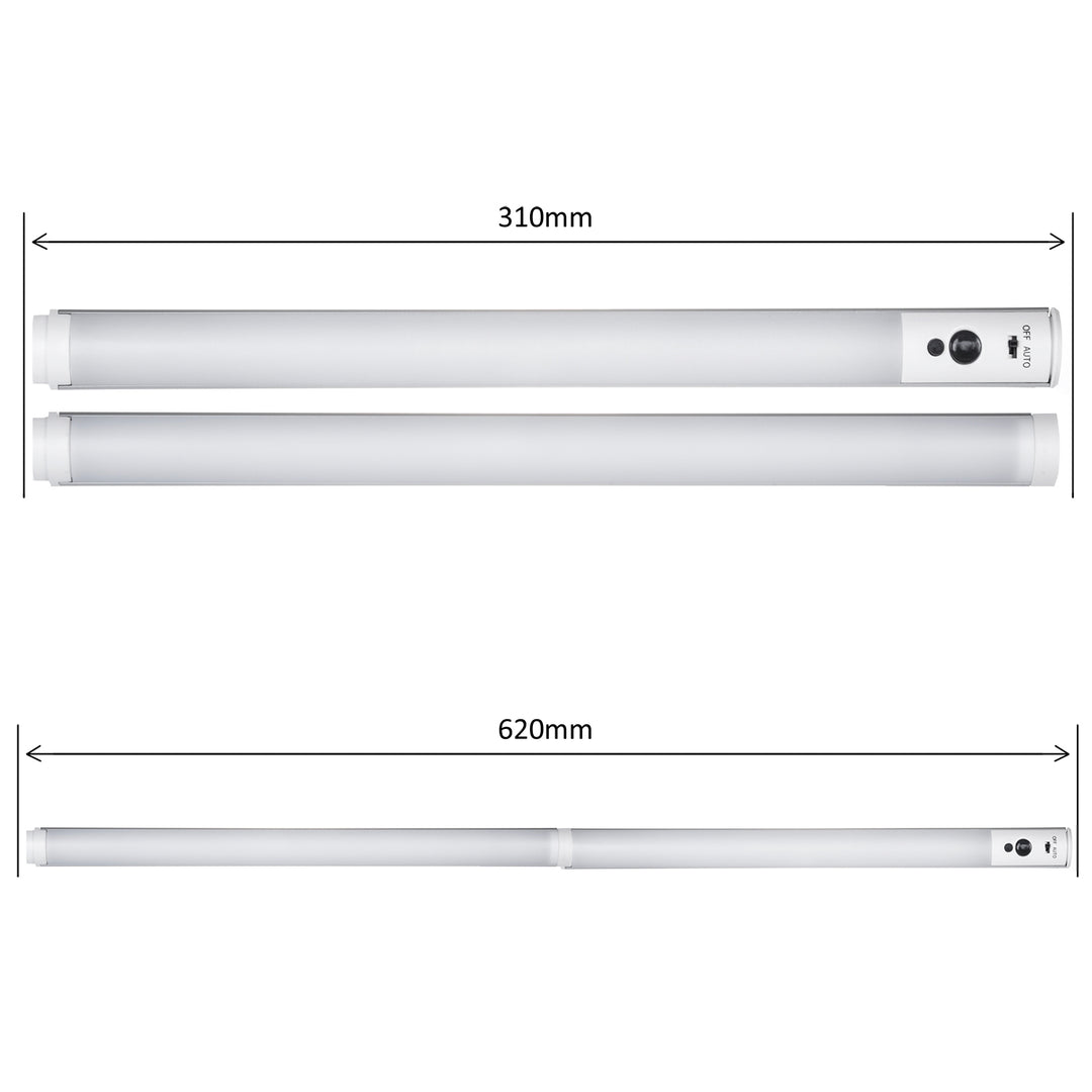 Lampe linéaire à LED sous meuble 2 modules avec télécommande  MacLean Energy MCE245