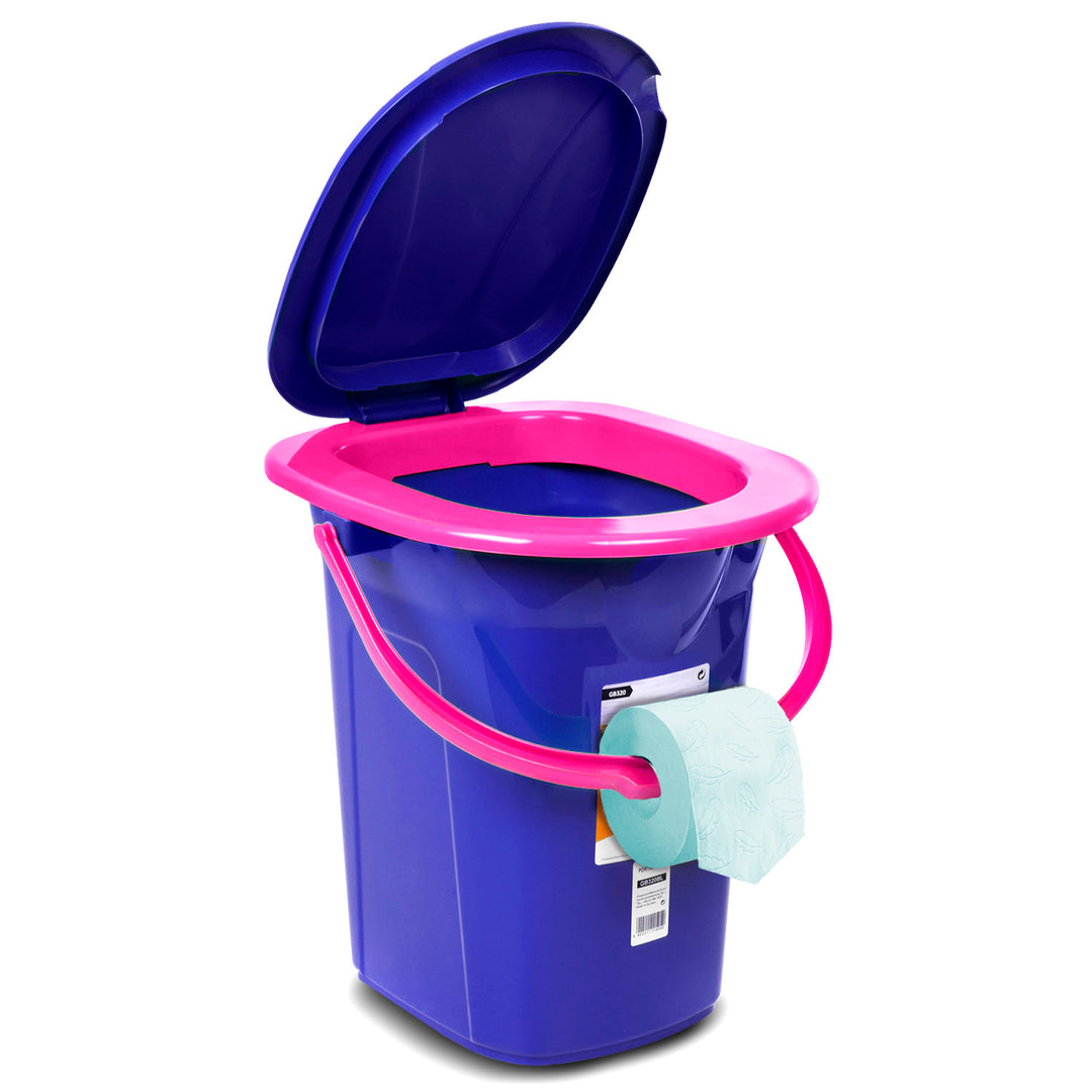 Toilette touristique GreenBlue GB320BR bleu marine-rose