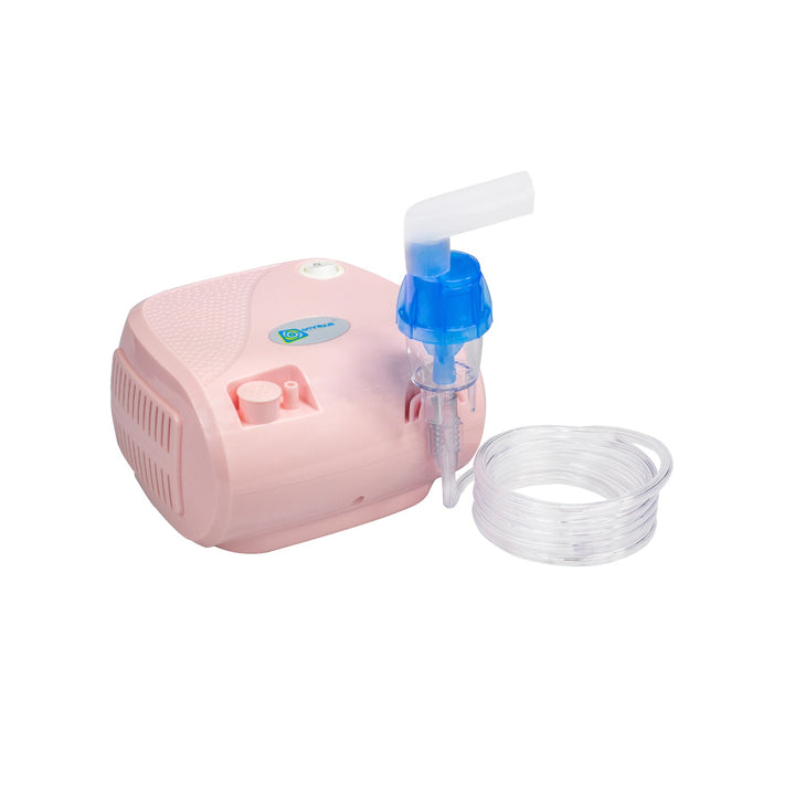 Inhalateur nébuliseur avec masques, tuyaux et filtres rose Omnibus BR-CN116B