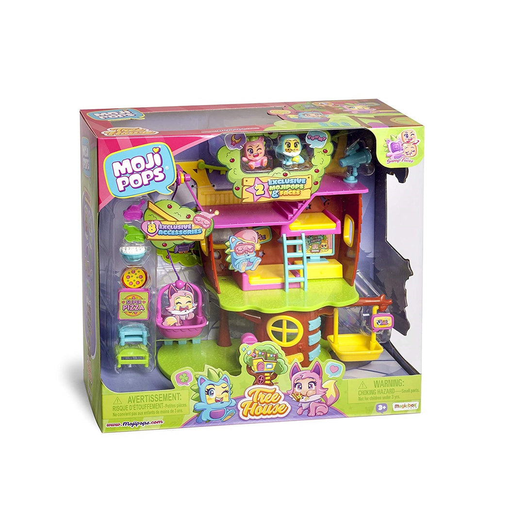 Moji Pops Playset Tree House Maison Arbre avec Figurines Originales