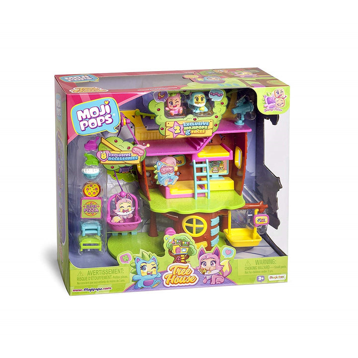 Moji Pops Playset Tree House Maison Arbre avec Figurines Originales
