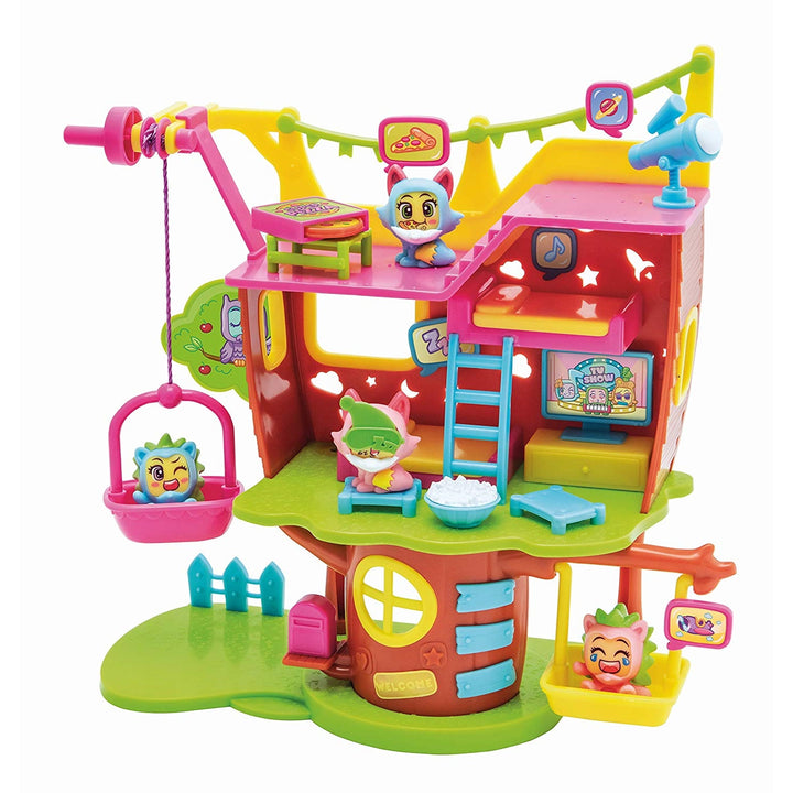 Moji Pops Playset Tree House Maison Arbre avec Figurines Originales