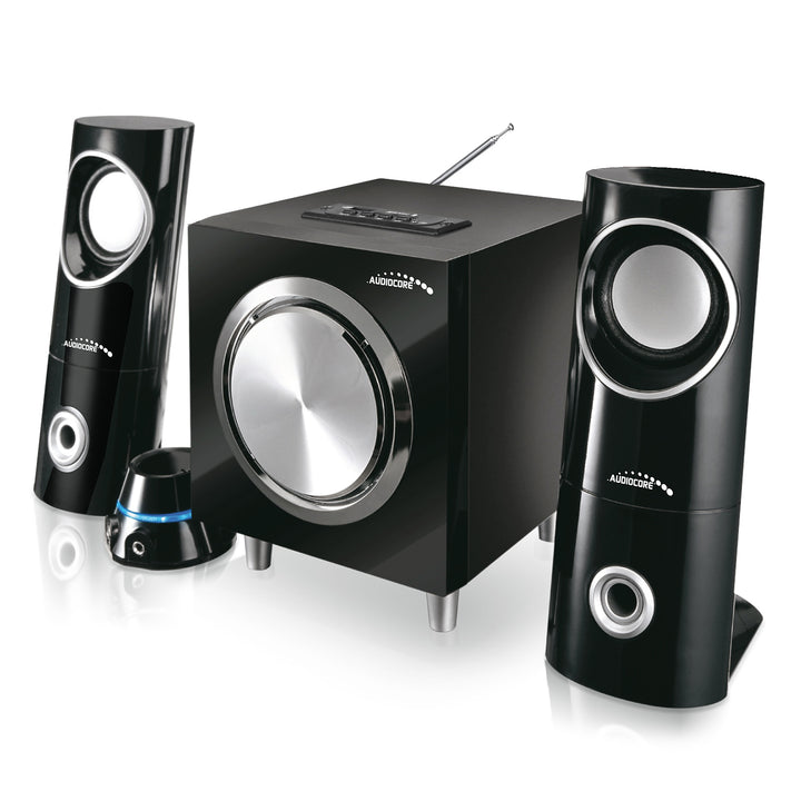 Ensemble de haut-parleur 15 W (RMS) Subwoofer Radio Bluetooth AUX SD USB