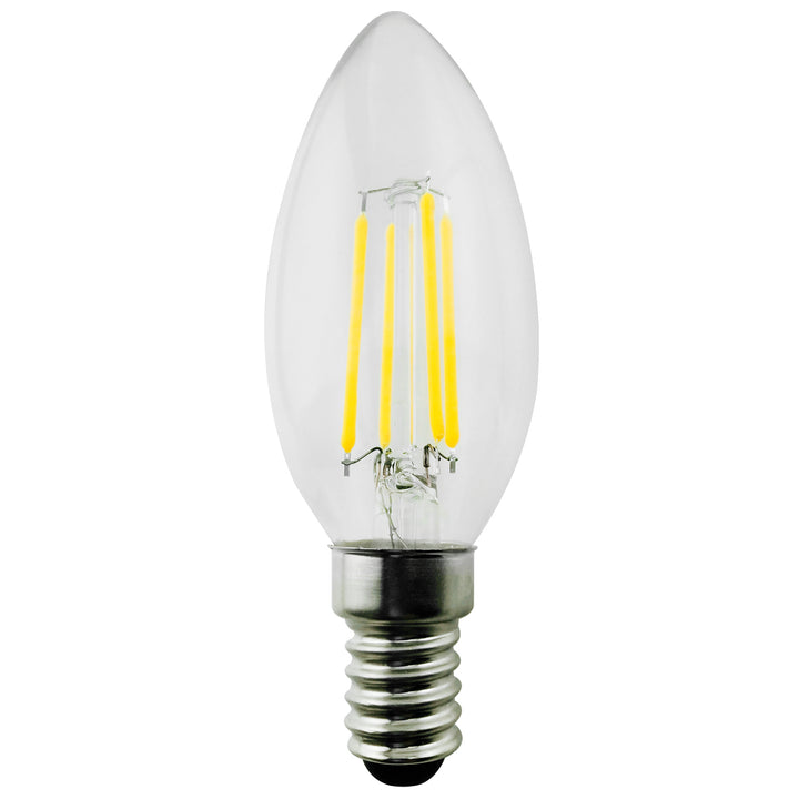 Rétro Edison ampoule à filament LED vintage blanc chaud C37 (E14 4W 400lm)