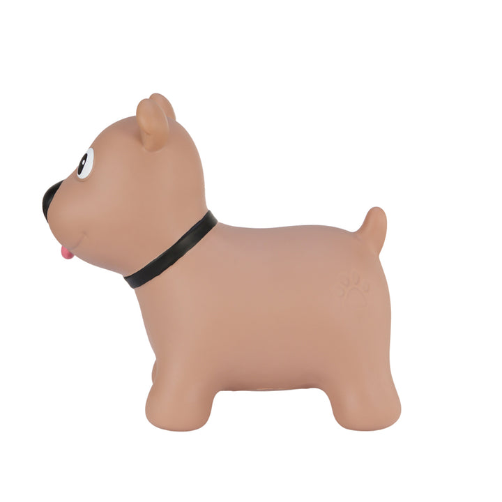 Tootiny Chien Gonflable Jouet à sauter en caoutchouc de Haute qualité Pompe comprise Marron