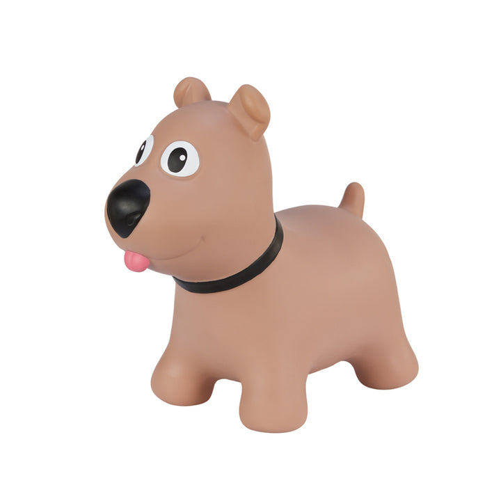 Tootiny Chien Gonflable Jouet à sauter en caoutchouc de Haute qualité Pompe comprise Marron