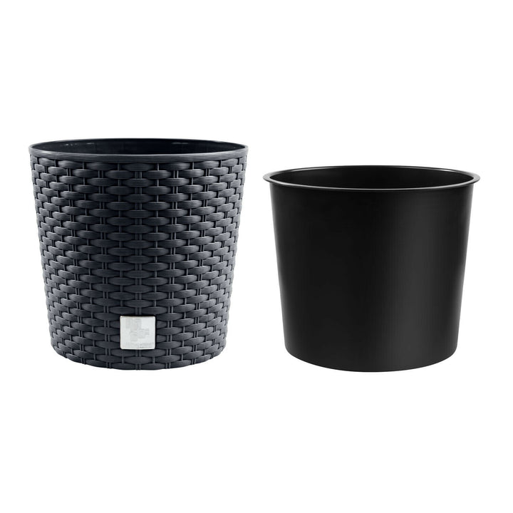 Pot de fleurs avec insert Prosperplast Rato Round DRTUS400L-S433 - anthracite