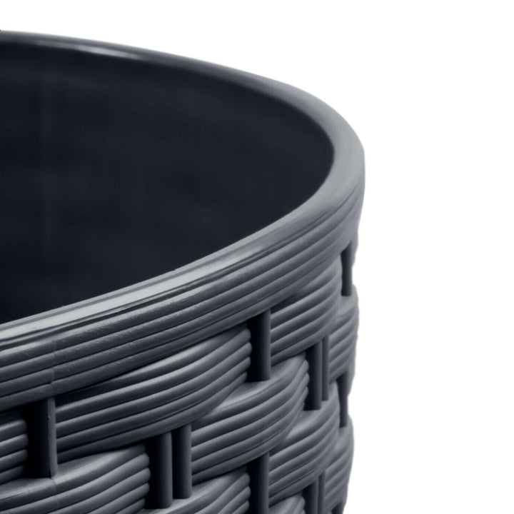 Pot de fleurs avec insert Prosperplast Rato Round DRTUS400L-S433 - anthracite