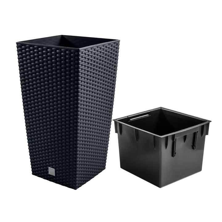 Pot de fleur avec insert Prosperplast Rato Square DRTS400-S433 - anthracite