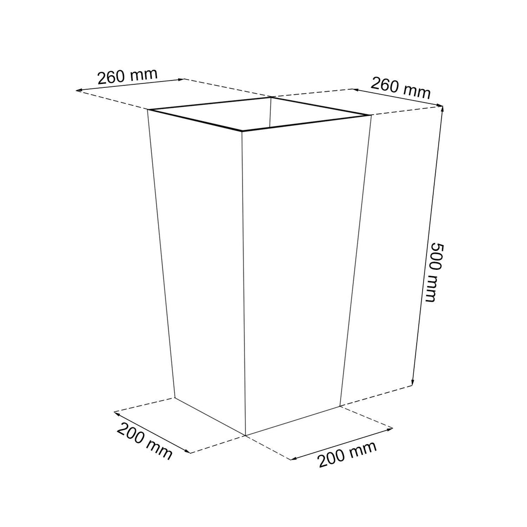 Pot de fleurs 26,6L avec insert Urbi Square DURS265-S433 anthracite