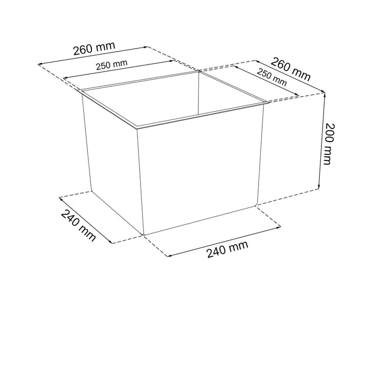 Pot de fleurs 26,6L avec insert Urbi Square DURS265-S433 anthracite