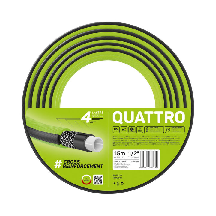 Tuyau d'arrosage Cellfast Quattro 1/2'' 15m 4 couches