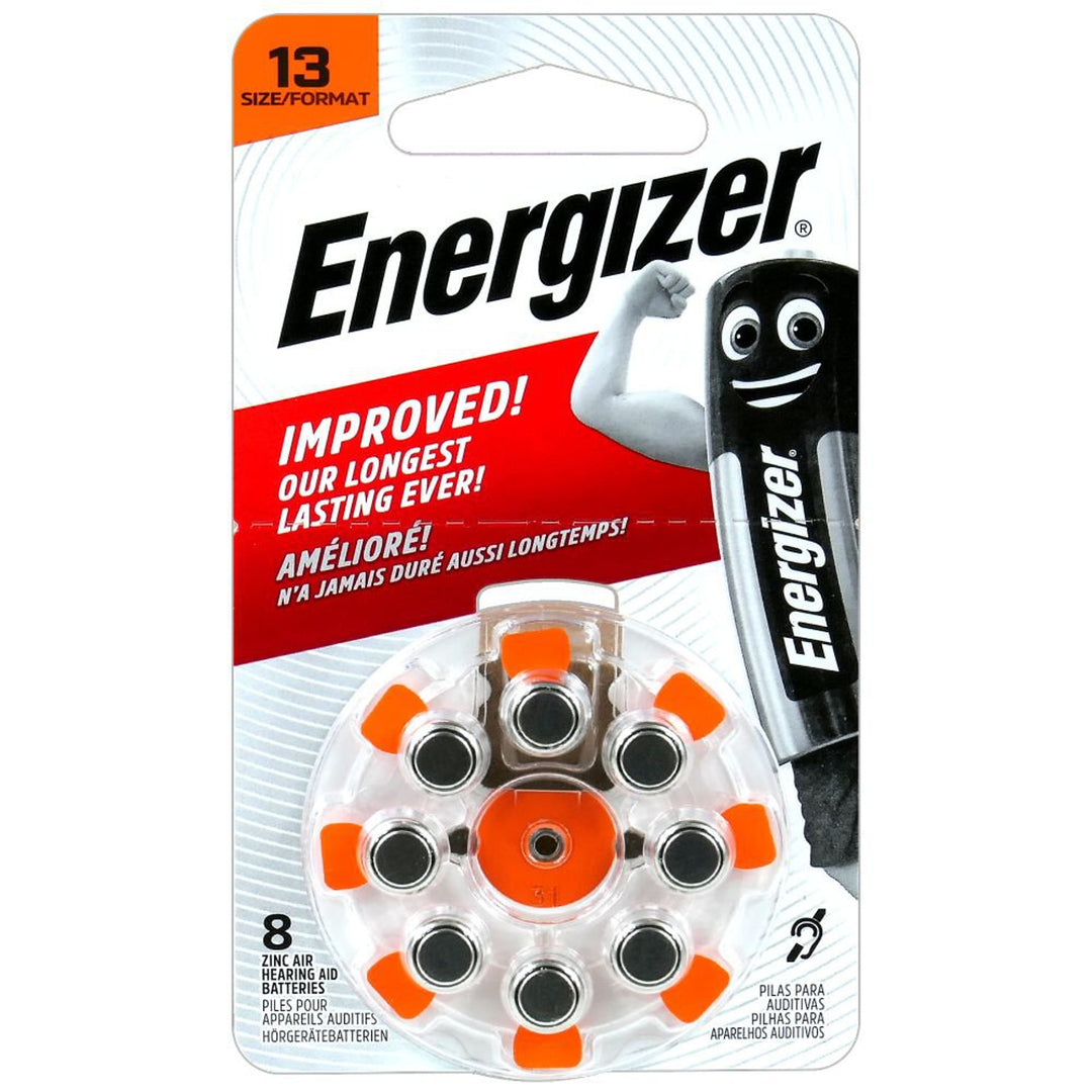 8 piles auditives Energizer 13 / PR48