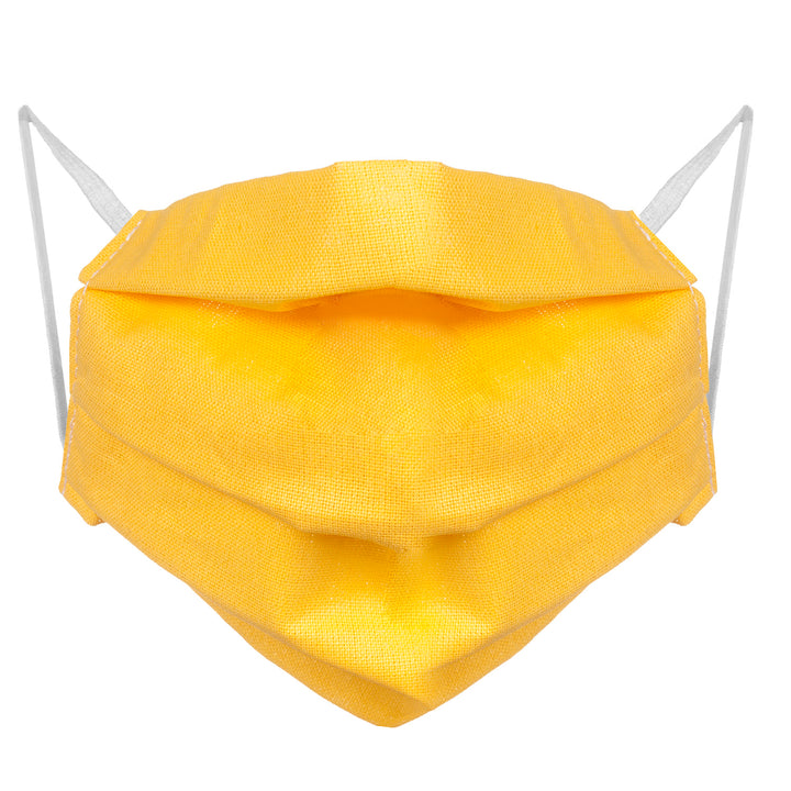 Un masque de protection réutilisable avec un élastique en coton - jaune