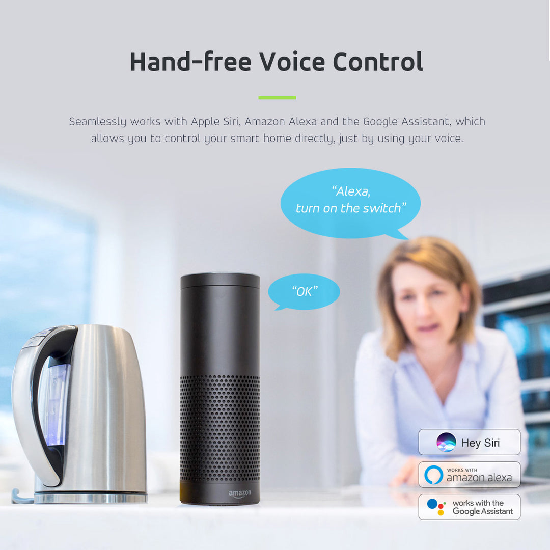 Prise connectée WiFi intelligente GreenBlue GB705 Apple Siri Amazon Alexa Assistant Google