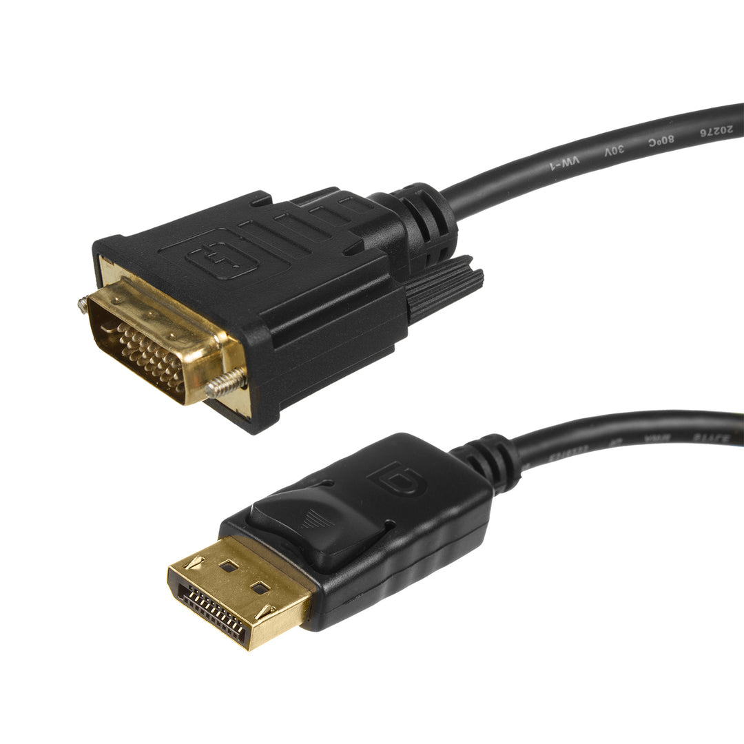 Câble de connexion DisplayPort vers DVI 4K / 30Hz 1,8 m noir Maclean MCTV-715