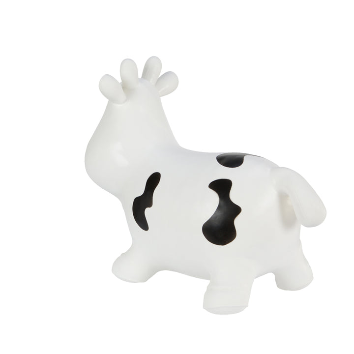 Hoppimals Tootiny Vache Jouet Gonflable à sauter en caoutchouc de Haute qualité Pompe comprise Blanc