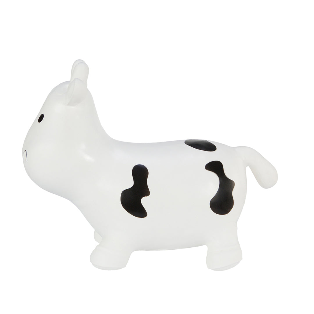 Hoppimals Tootiny Vache Jouet Gonflable à sauter en caoutchouc de Haute qualité Pompe comprise Blanc