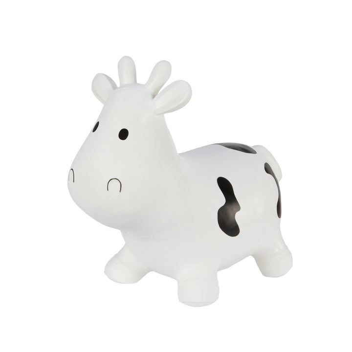 Hoppimals Tootiny Vache Jouet Gonflable à sauter en caoutchouc de Haute qualité Pompe comprise Blanc
