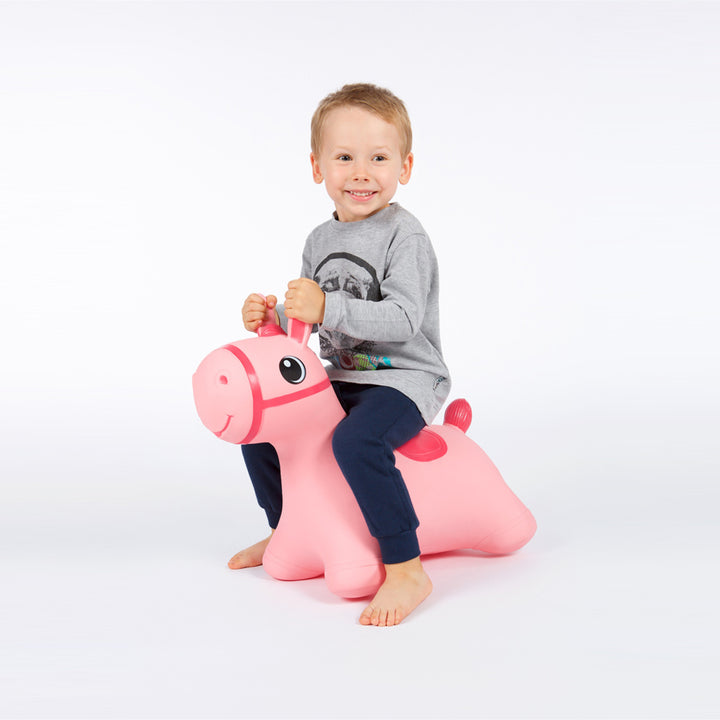 Cavalier en caoutchouc Hoppimals Pink Horse - un plaisir énorme et unique de sauter