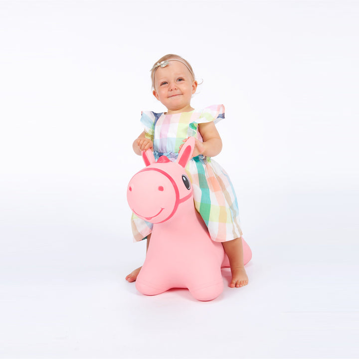 Cavalier en caoutchouc Hoppimals Pink Horse - un plaisir énorme et unique de sauter