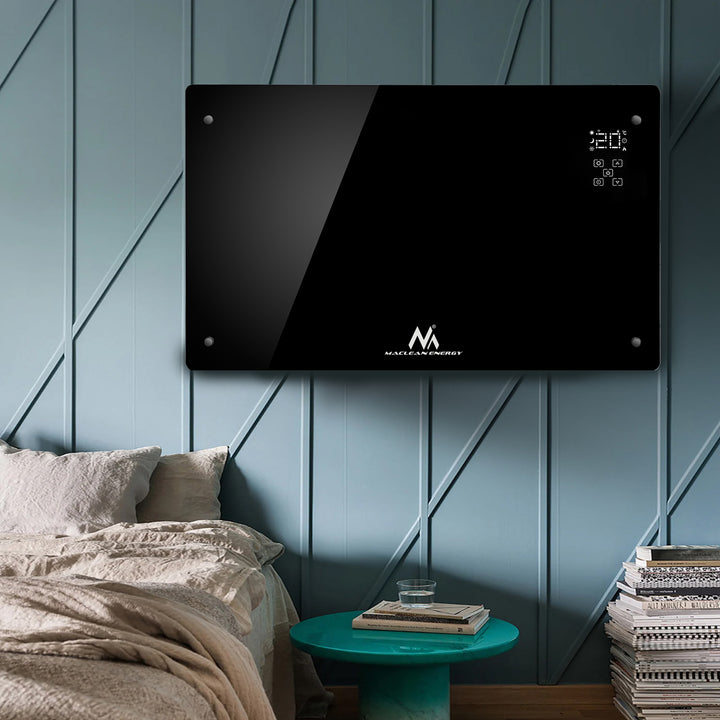 Radiateur électrique murale en verre 2000W Chauffage WiFi Maclean MCE502