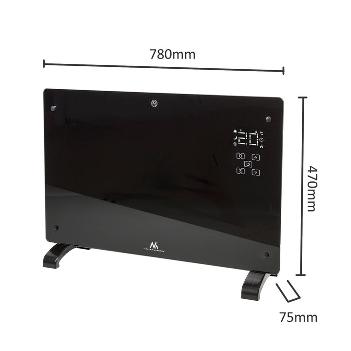 Radiateur électrique murale en verre 2000W Chauffage WiFi Maclean MCE502