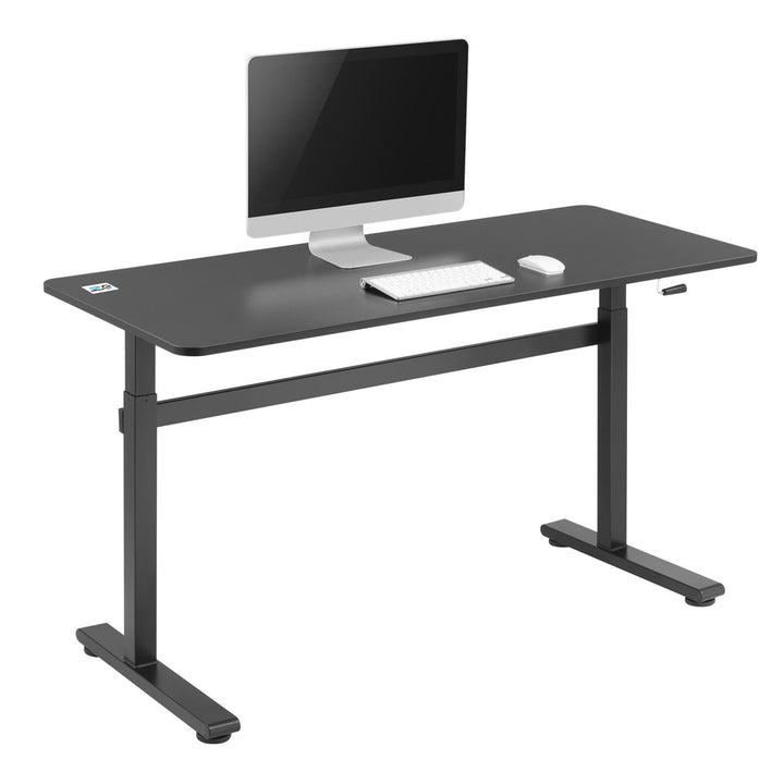 Bureau manuel Ergo Office réglable en hauteur, max 40 kg, hauteur max 117cm, avec un plan de travail assis/debout, ER-401 B