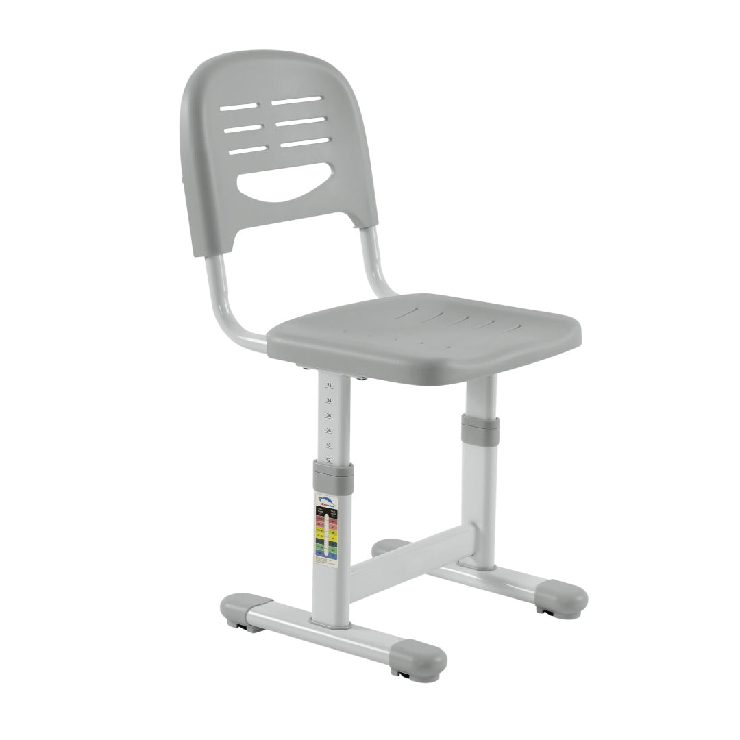 Bureau ergonomique pour enfants avec chaise et tiroir Table d'école pour enfants jusqu'à 75kg Bureau d'écolier réglable en hauteur et inclinable