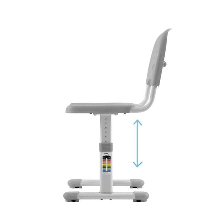 Bureau ergonomique pour enfants avec chaise et tiroir Table d'école pour enfants jusqu'à 75kg Bureau d'écolier réglable en hauteur et inclinable