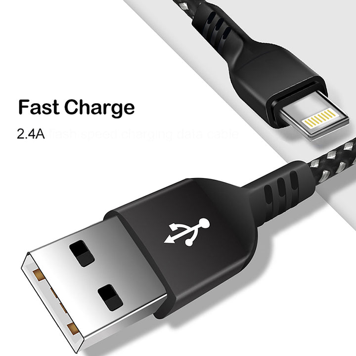 Câble Lightning USB FastCharge 1m Maclean MCE472 noir