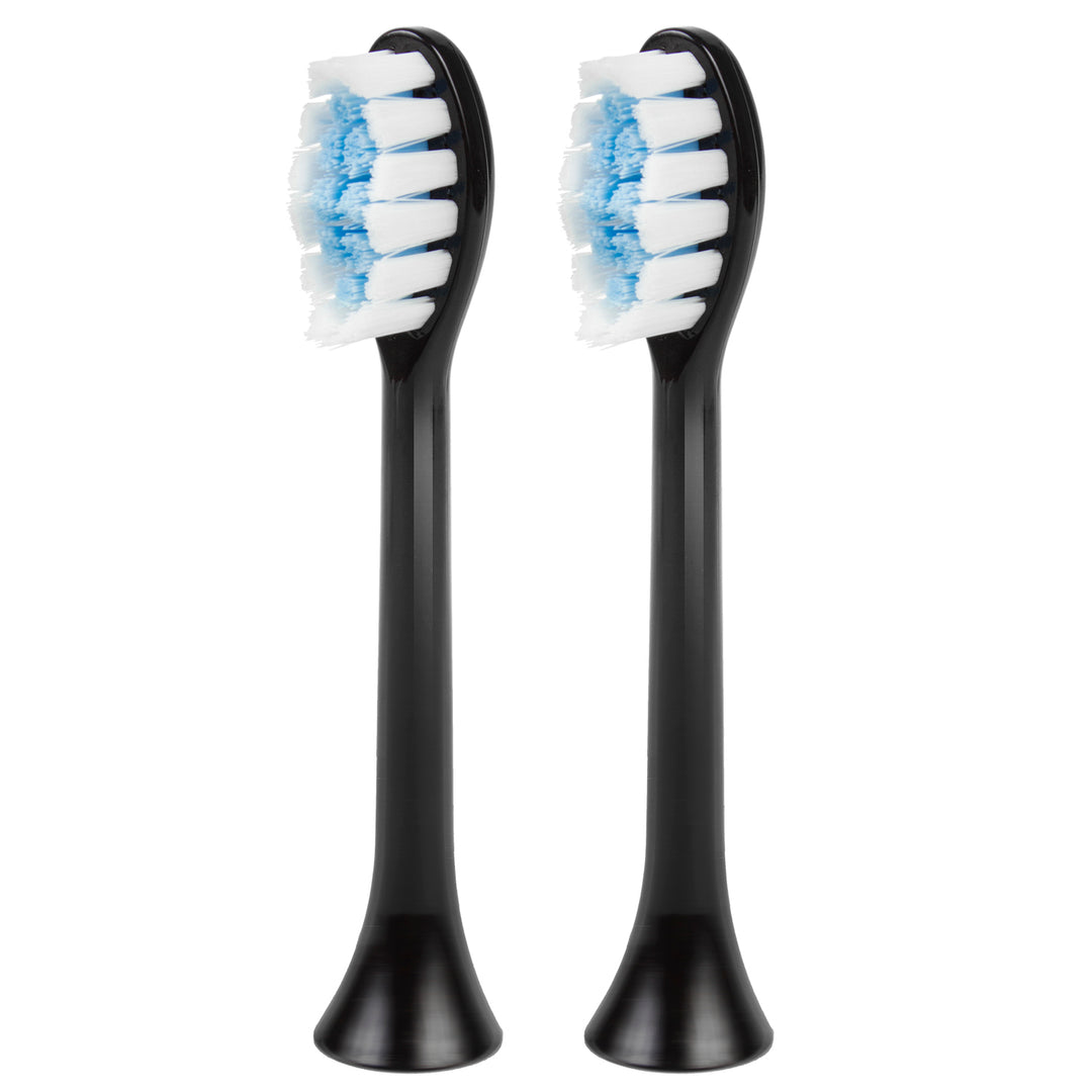 Promedix PR-740 B Brosse à dents électrique sonique étui de voyage 5 modes de nettoyage 2 têtes de brosse minuterie de 2 minutes IPX7 charge USB étanche Noir