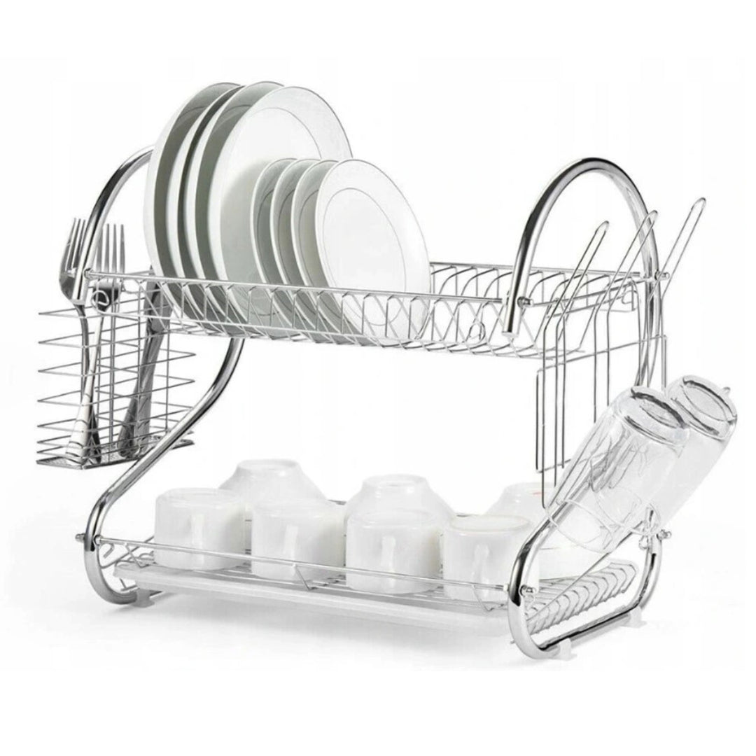 Egouttoir vaisselle 2 niveaux Assiettes couverts 43 cm Maestro