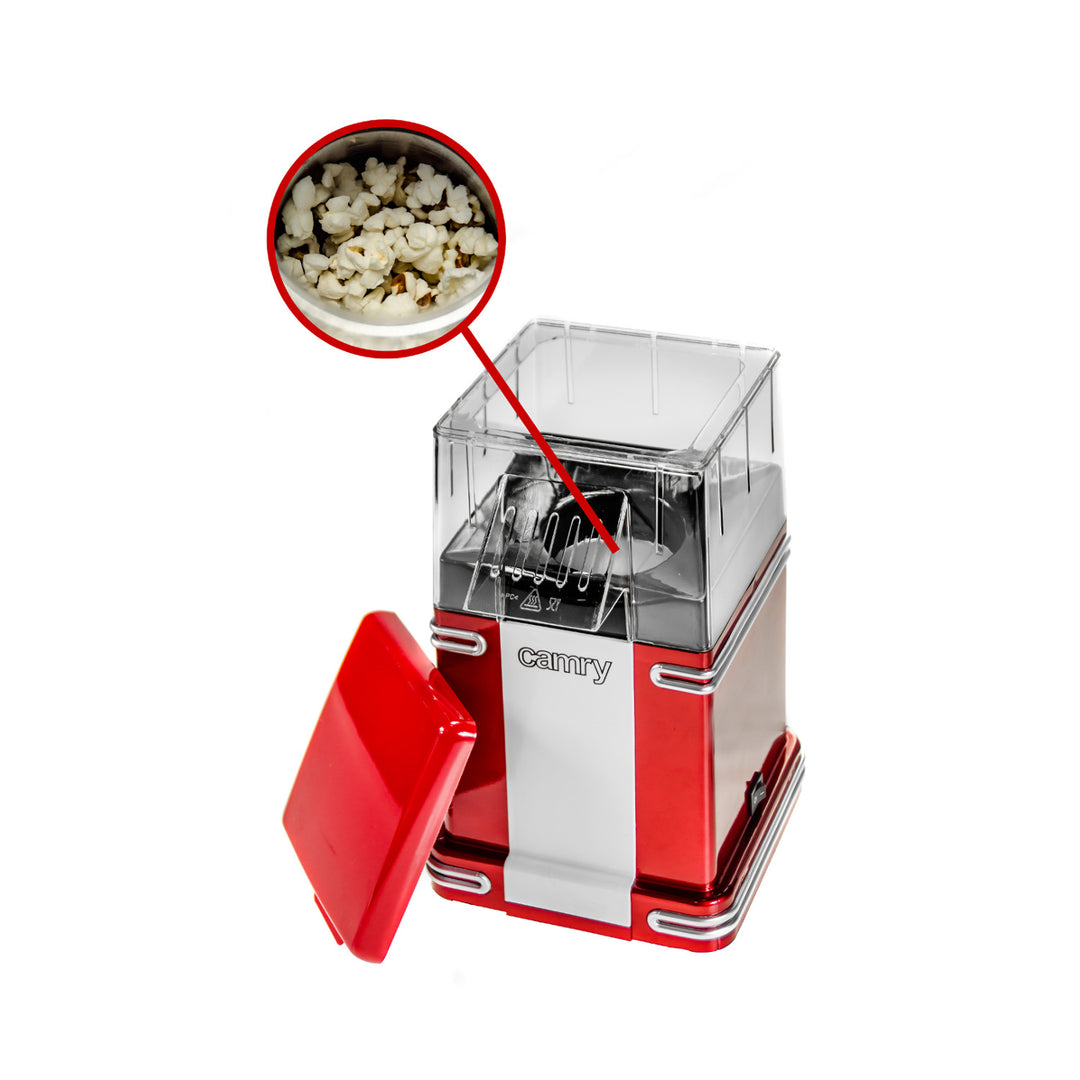 Machine à pop-corn  1200W Camry CR 4480 look rétro rouge