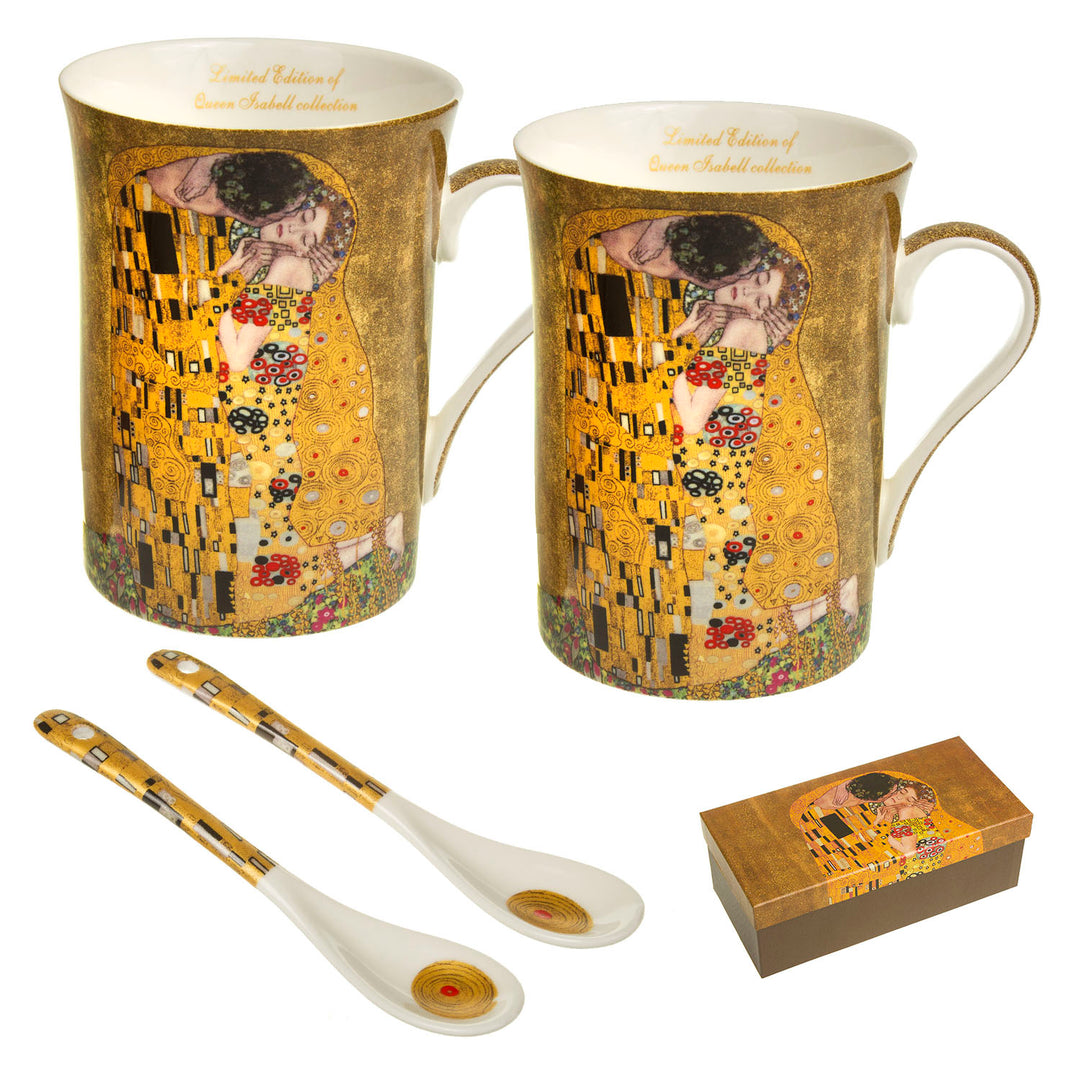 Coffret Tasses à café Baiser de Gustav Klimt câdeau Queen Isabell