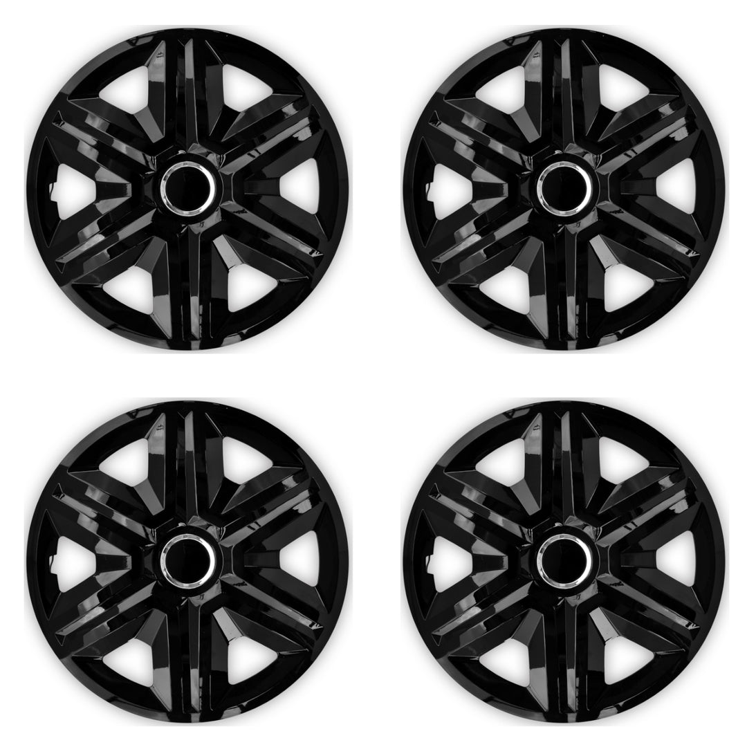 Enjoliveurs noirs 14 "NRM FAST LAQUÉ NOIR 4 pcs