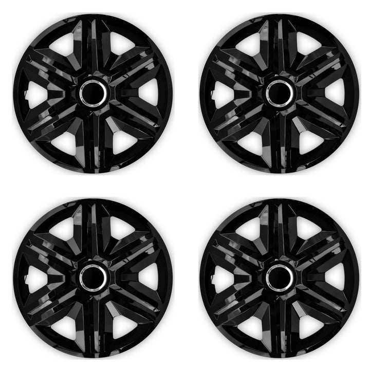 Enjoliveurs noirs 14 "NRM FAST LAQUÉ NOIR 4 pcs