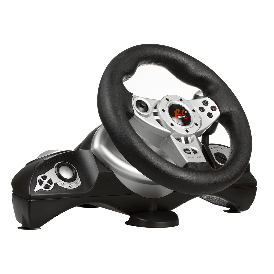 Volant de course de jeu NanoRS RS700 avec pédale 8en1 PS4/PS3/Xbox ONE/PC (X-Input/D-Input)/Android