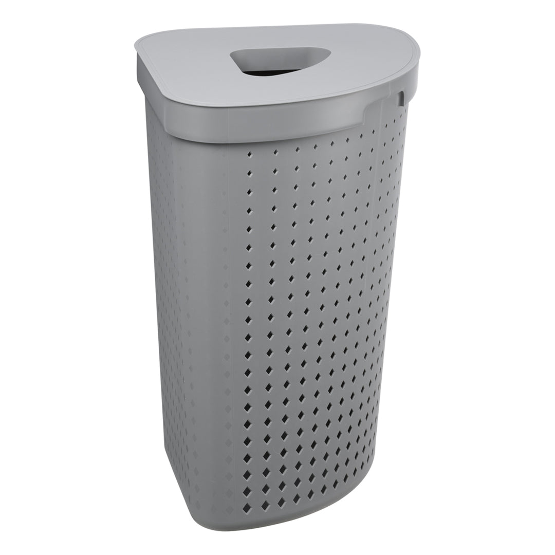 Panier à linge 62L gris Rangement Plast Team Seoul