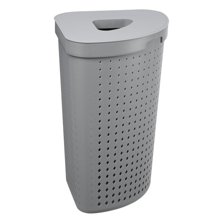 Panier à linge 62L gris Rangement Plast Team Seoul