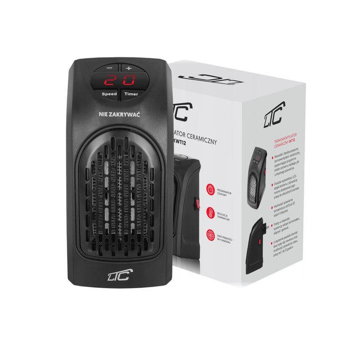 Thermoventilateur Radiateur soufflant céramique noir LTC
